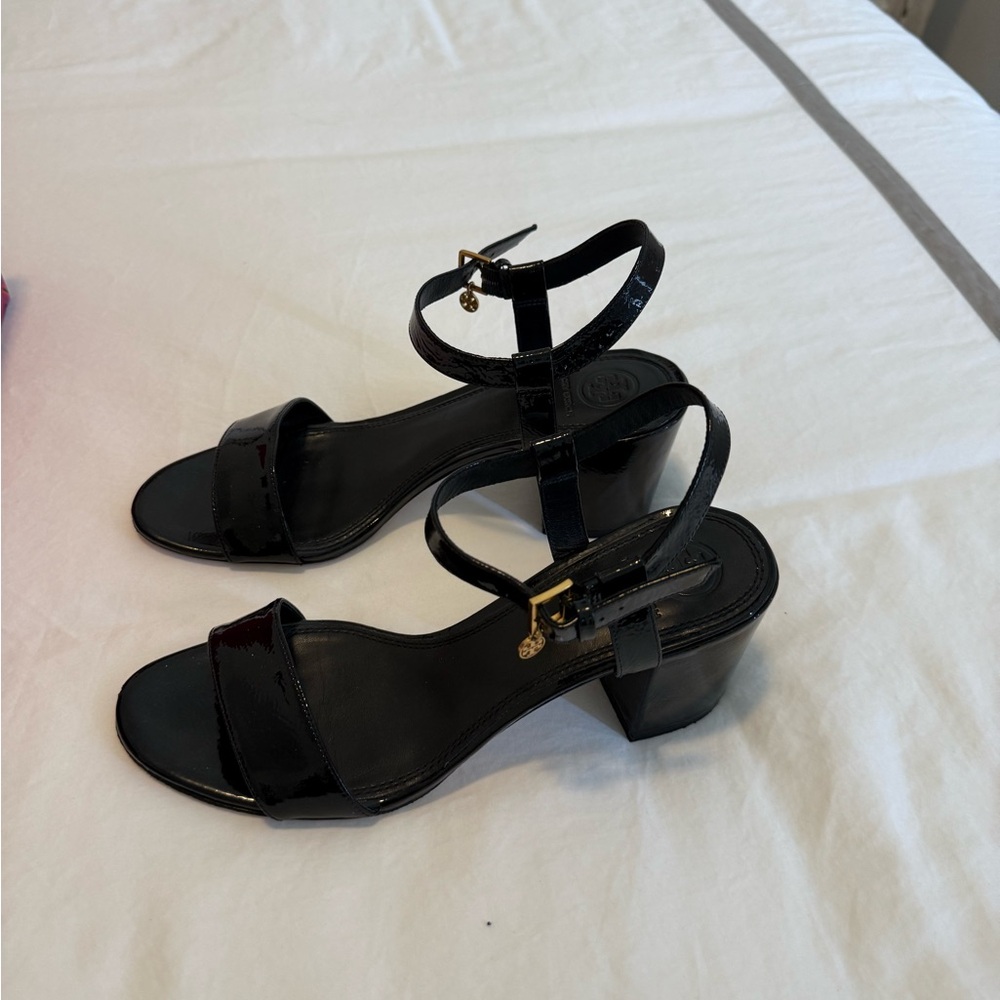 Tory Burch Black Heels with Ankle Strap